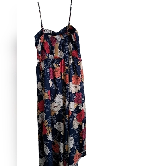 BAND OF THE FREE bold floral palazzo pant jumpsuit coastal lined padded top LG - Picture 2 of 10